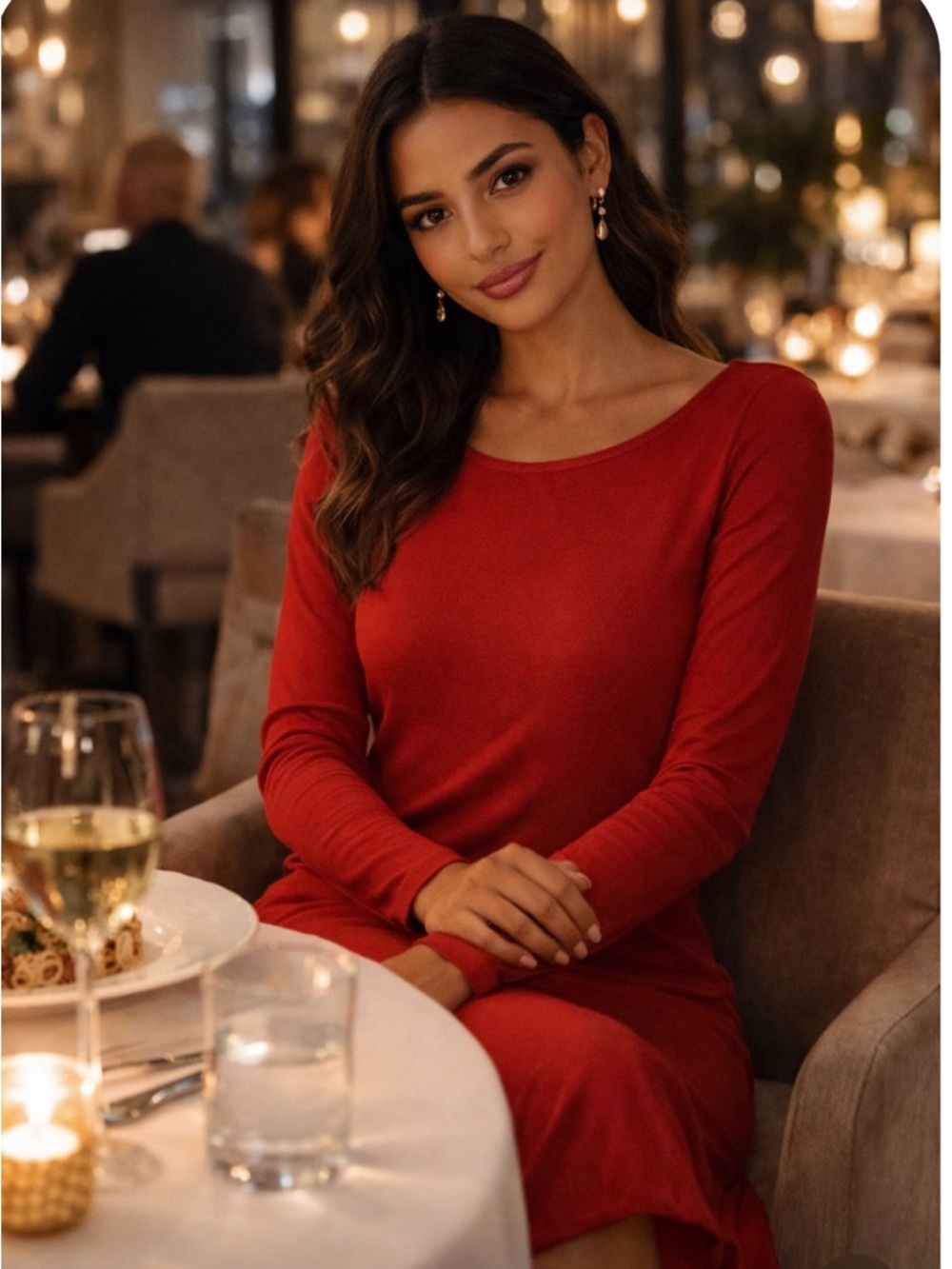 Express Red Midi Dress